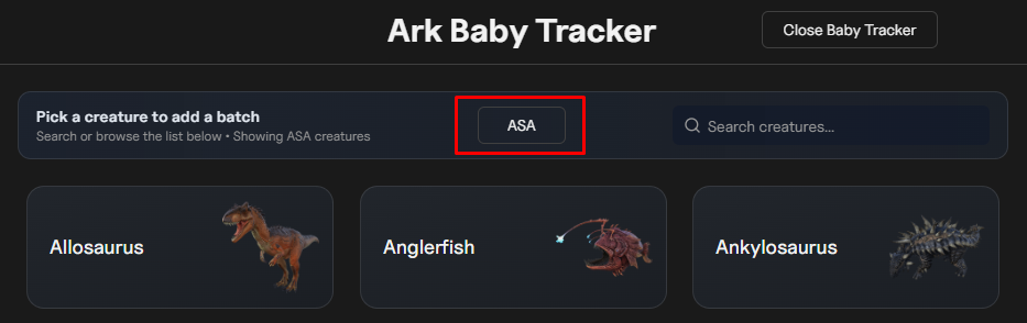 ASA / ASE toggle