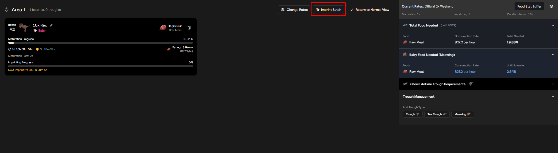 Imprint Batch button in Expanded View